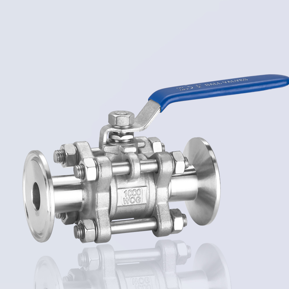 Three-piece quick-install ceramic core ball valve