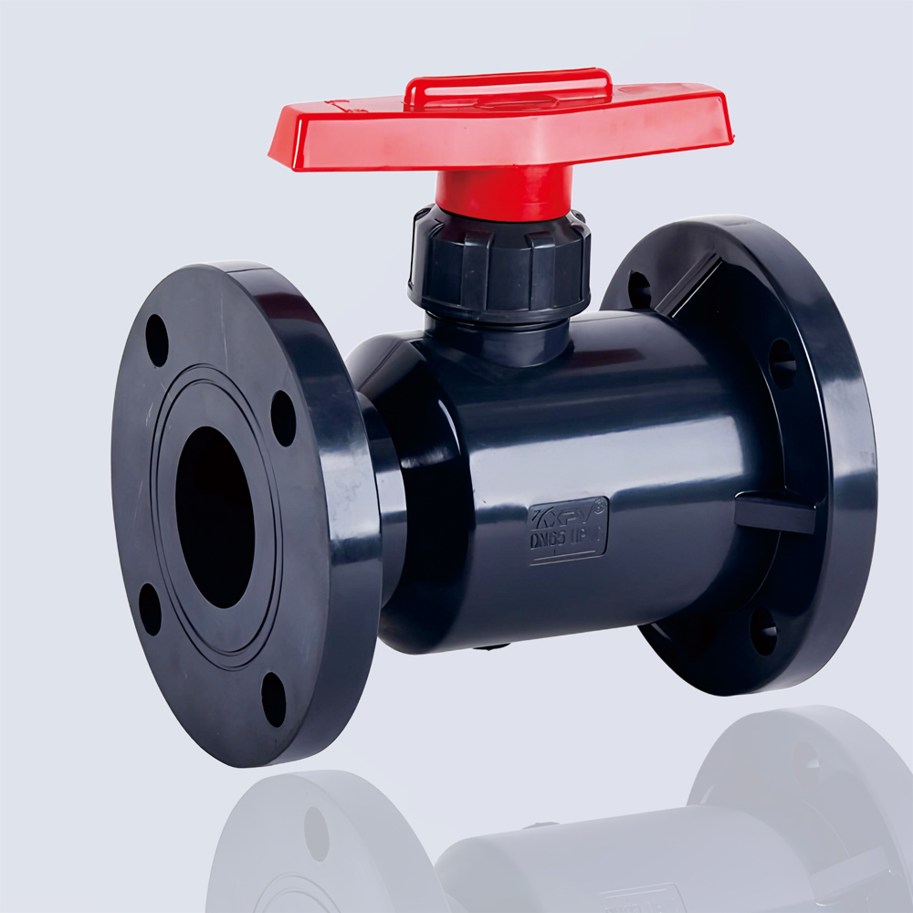 UPVC manual flanged ball valve