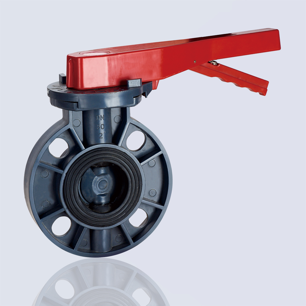 UPVC handle butterfly valve