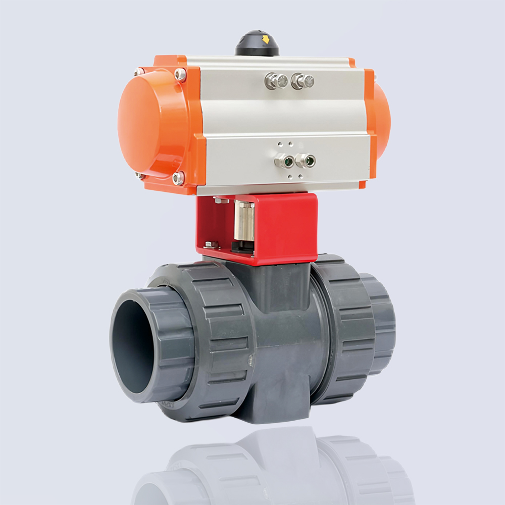 UPVC pneumatic ceramic core ball valve