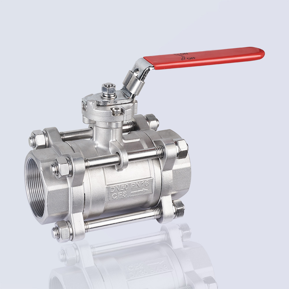 Three-piece ceramic core ball valve